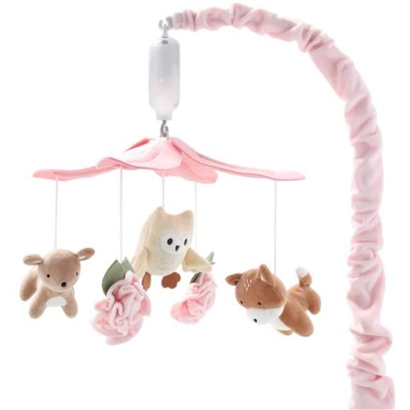 The Peanutshell Woodland Musical Crib Mobile for Girls - Picture 1 of 6